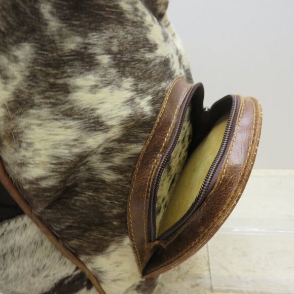 American Darling Brown/White Cowhide Hair-on Backpack Purse Hand Tooled Leather. main image 7